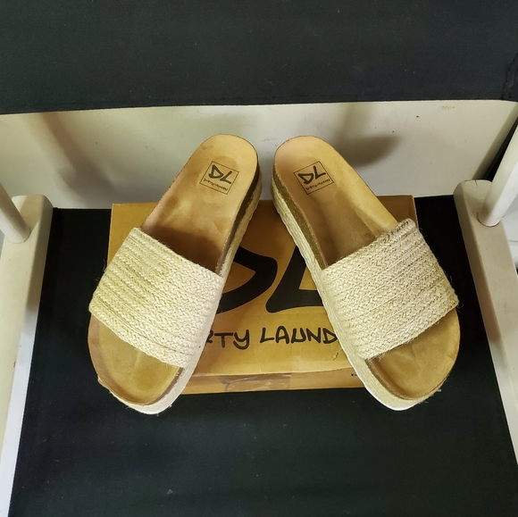 DIRTY LAUNDRY Womens Palm Espadrille Wedge Sandal Size 7.5, Natural Jute - Picture 4 of 12